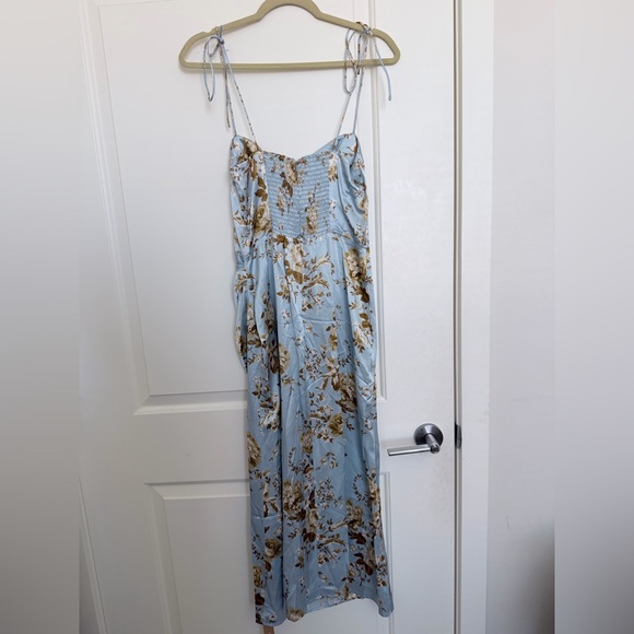 Reformation Marguerite Silk Dress Blue - Size 6 - Picture 5 of 8
